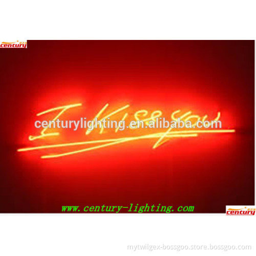 real glass I kiss you neon sign